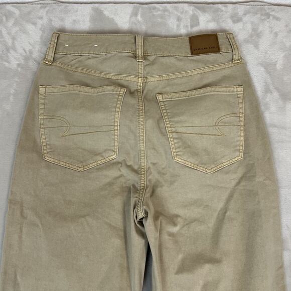 American Eagle Jeans Womens 2 Long Beige Mom Straight Jean Preppy Casual - Picture 12 of 13